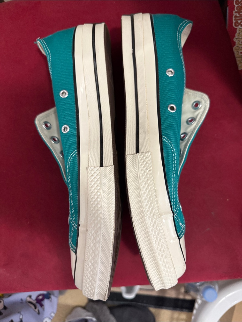 Converse Teal Slip-On Canvas Low-Tops - Picture 2 of 5